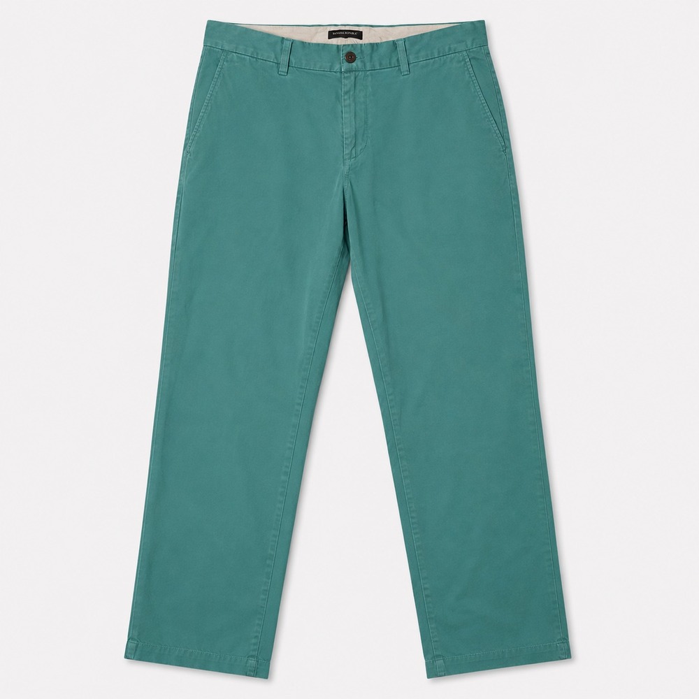 Banana Republic Emerson Chino Mens 33x32 Green Teal Straight Leg Pants